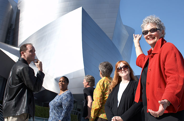 Anne Block and guests at Walt Disney Concert Hall